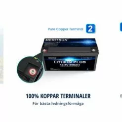 Meritsun 24V 100Ah BT Heat -Moteur traîne Soldes MS256V100BT H 4