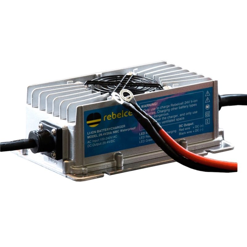 Rebelcell Charger 29.4V20A Li-ion Waterproof For 24V50/24V100 3 Rebelcell Charger 29.4V20A Li-ion Waterproof For 24V50/24V100